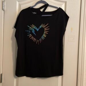 Lovesick Asymmetrical Heart Shirt Size 0